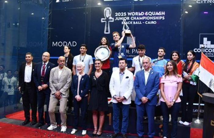 وزير الرياضة يشهد ختام منافسات بطولة العالم للناشئين للإسكواش 2025 ويكرم الفائزين