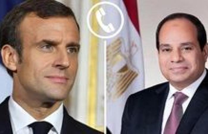 الرئيس السيسي يتلقى اتصالًا هاتفيًا من نظيره الفرنسي إيمانويل ماكرون