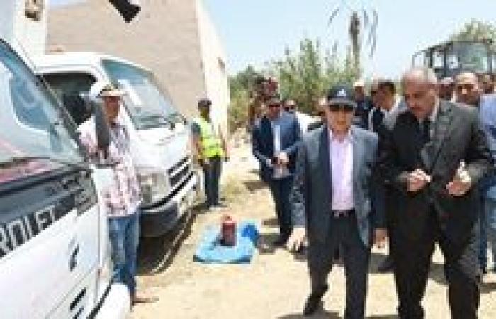 محافظ كفر الشيخ يتفقد اصطفاف المعدات بمركز مطوبس للتأكد من جاهزيتها لمواجهة الطوارئ