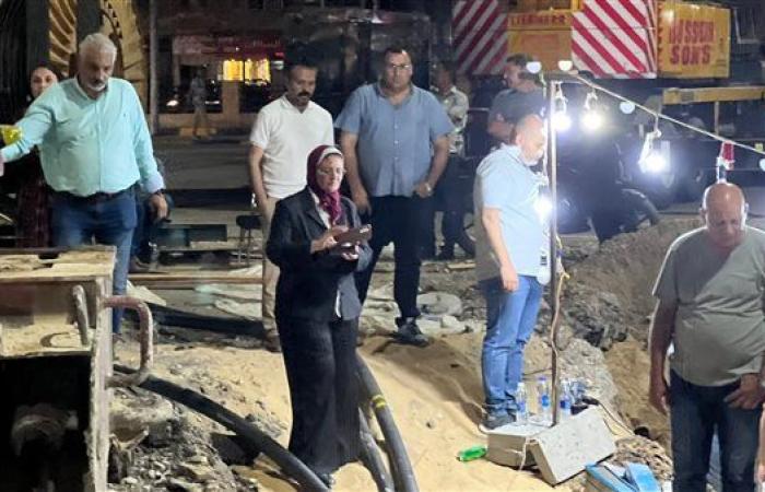 منى رزق في موقع العمل حتى الآن.. واستمرار تنفيذ الوصلات لتغذية محطة جزيرة الذهب