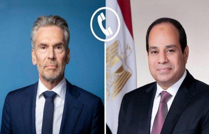مصر.. الرئيس السيسي يتلقى اتصالاً هاتفيًا من رئيس وزراء مملكة هولندا