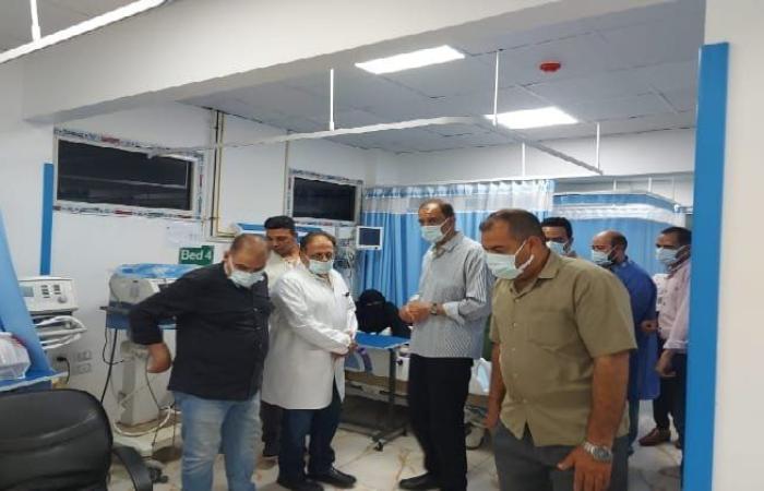 محافظ سوهاج يتفقد مصابي حريق مطعم "ميدان الشبان" ويوجه بتوفير الرعاية الطبية الكاملة