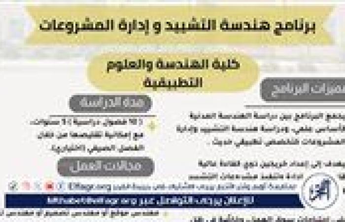 جامعة أسيوط الأهلية تطرح برنامج هندسة التشييد وإدارة المشروعات فى العام الجامعي الجديد