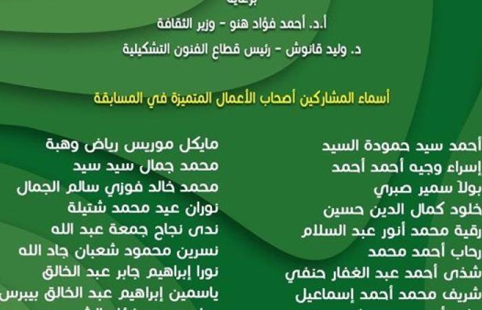 وزارة الثقافة تنظم حفل توزيع جوائز مسابقة تصميم الهوية البصرية لحديقة الزهرية بالزمالك