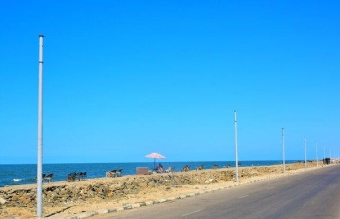استعدادًا للطاقة الشمسية.. صيانة شاملة لأعمدة الإنارة بطريق غرب بورسعيد