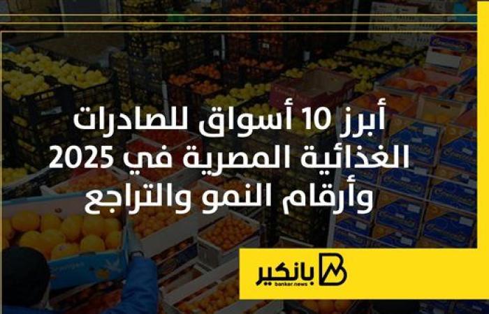 أبرز 10 أسواق للصادرات الغذائية المصرية في 2025 وأرقام النمو والتراجع | إنفوجراف