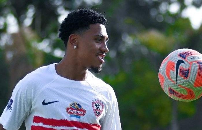 ممر شرفي من لاعبي الزمالك للوافد الجديد البرازيلي خوان ألفينا