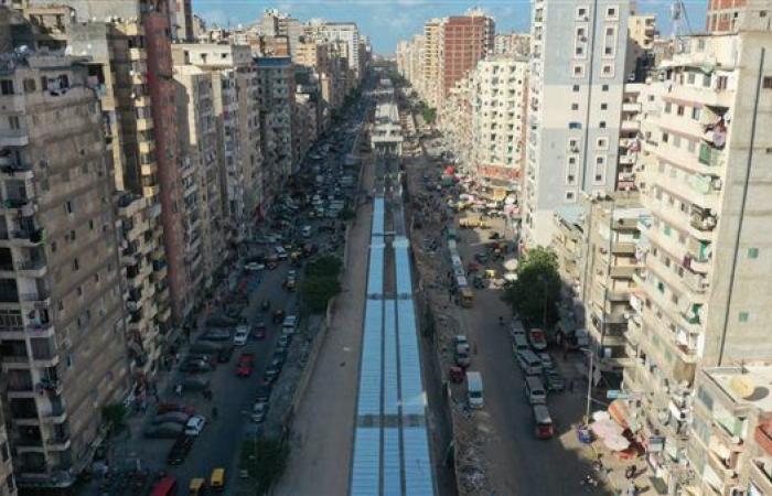 شاهد تصوير جوي لتقدم أعمال تركيب الكمرات وتقدم ...