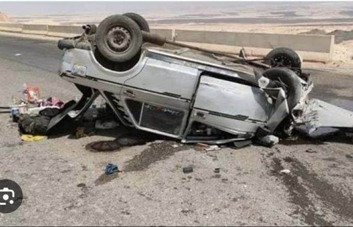 مصرع شخص وإصابة 20 آخرين في انقلاب سيارة ربع نقل بطريق القاهرة – الإسماعيلية الصحراوي