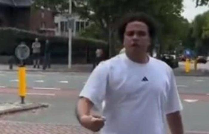 الراجل يقرب يا خونة.. مصريون يتصدون لتجاوزات الإخوان أمام سفارة مصر بهولندا