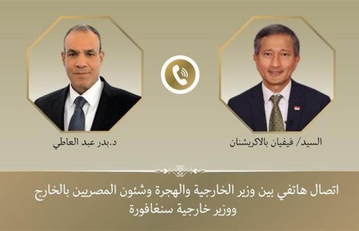 وزير الخارجية: تعزيز الشراكة بين مصر وسنغافورة ودفع جهود وقف إطلاق النار بغزة