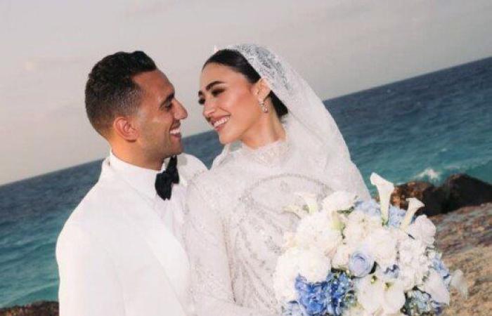 زواج أحمد الجندي ومريم عامر.. أجمل اللقطات من حفل زفاف بطل العالم