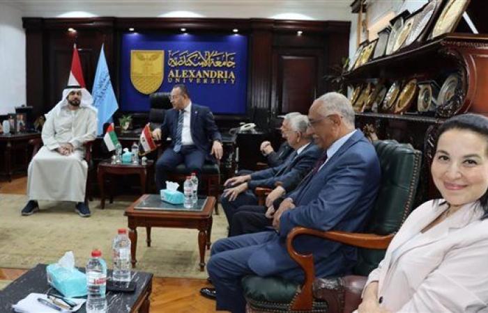 رئيس جامعة الإسكندرية يستقبل وفد الإمارات ويبحث افتتاح فرع الجامعة بأبوظبي