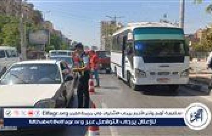 حملة مشتركة للكشف تعاطي المواد المخدرة والمخالفات المرورية بشارع الجيش بالمنصورة
