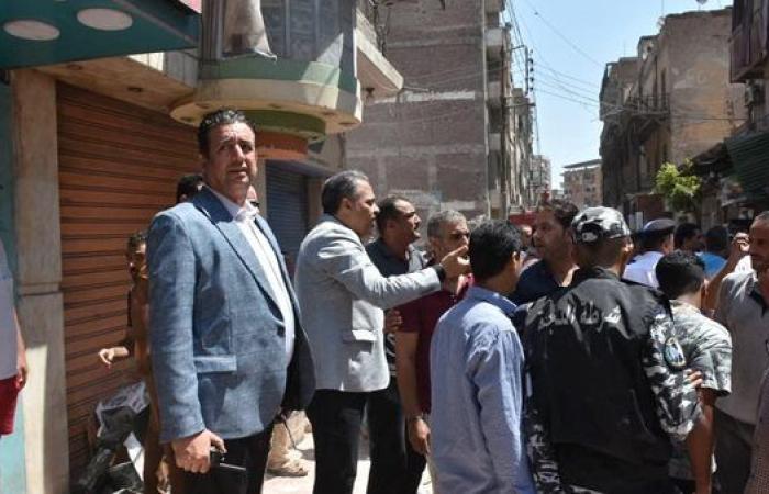 انهيار عقار بشارع مولد النبي بمدينة الزقازيق