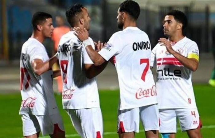 خوان ألفينا يسجل الهدف الأول للزمالك في مرمى مودرن سبورت