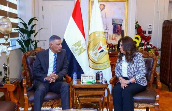 وزيرة التنمية تتابع مع محافظ أسوان الموقف التنفيذي لمشروعات الخطة الاستثمارية و” حياة كريمة”