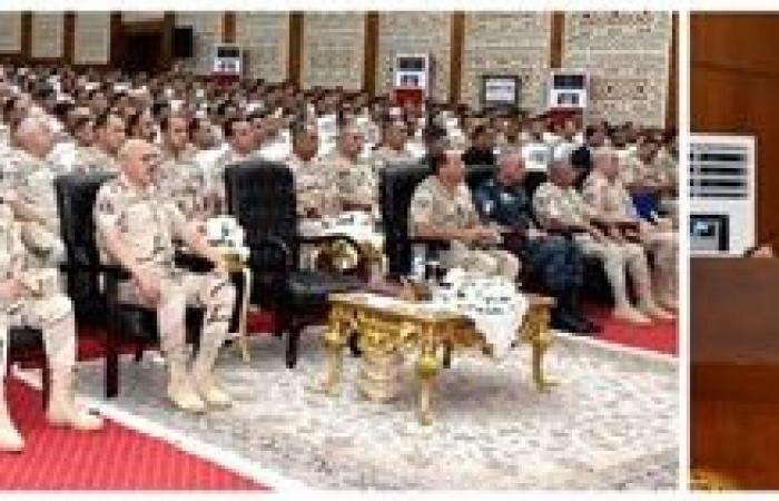 الفريق أول عبد المجيد صقر القائد العام للقوات المسلحة وزير الدفاع والإنتاج الحربى يلتقى بعدد من مقاتلى المنطقة الغربية العسكرية