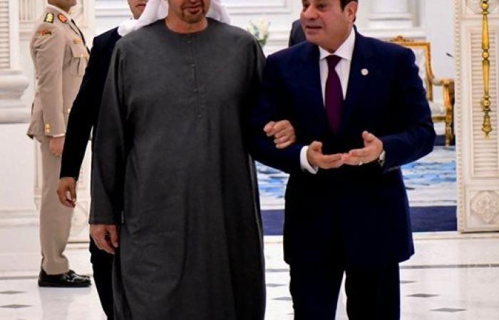 6 صور ترصد استقبال السيسي بن زايد بمدينة العلمين