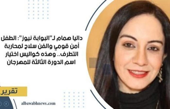 داليا همام لـ"البوابة نيوز": الطفل أمن قومي والفن سلاح لمحاربة التطرف.. وهذه كواليس اختيار اسم الدورة الثالثة للمهرجان