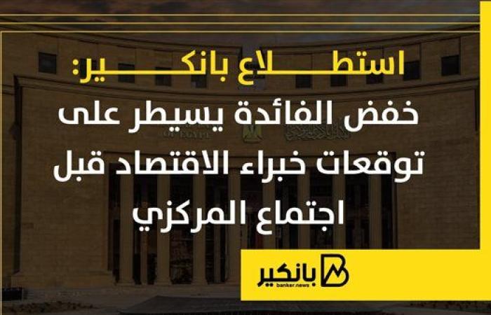 استطلاع بانكير: خفض الفائدة يسيطر على توقعات خبراء الاقتصاد قبل اجتماع المركزي | إنفوجراف