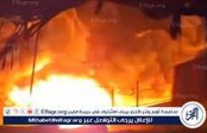 عاجل.. حريق هائل في مخزن كاوتش بالغربية (صور)