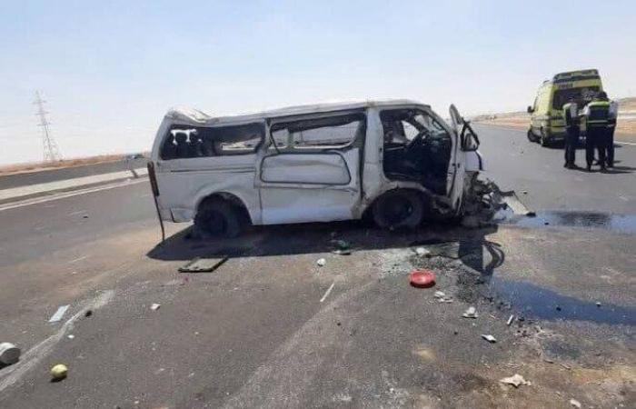 إصابة 7 أشخاص في انقلاب ميكروباص أعلى محور المريوطية