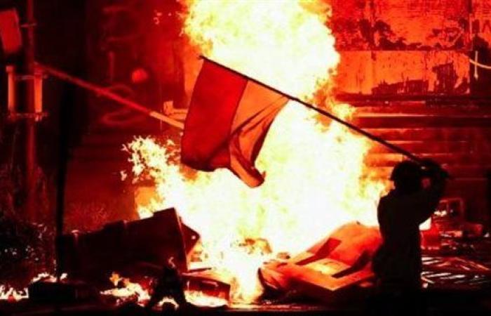 نشوب حريق هائل داخل مخبز بطنطا