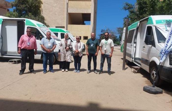 كشف طبي بالمجان على 1215 مواطنا في قافلة طبية بدمياط