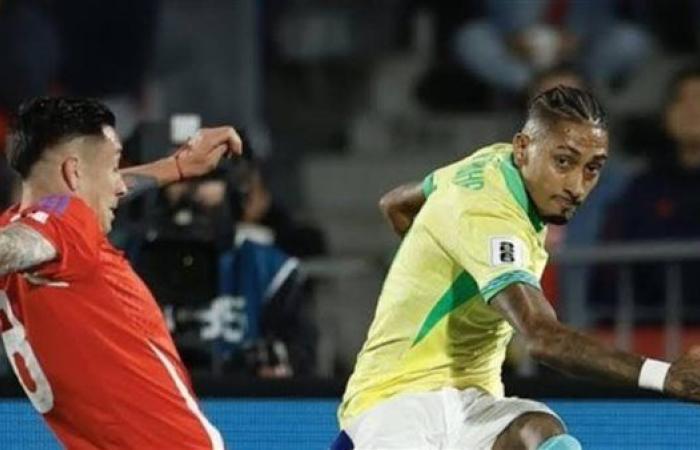بث مباشر الشوط الثاني مباراة البرازيل وتشيلي في تصفيات كأس العالم 2026