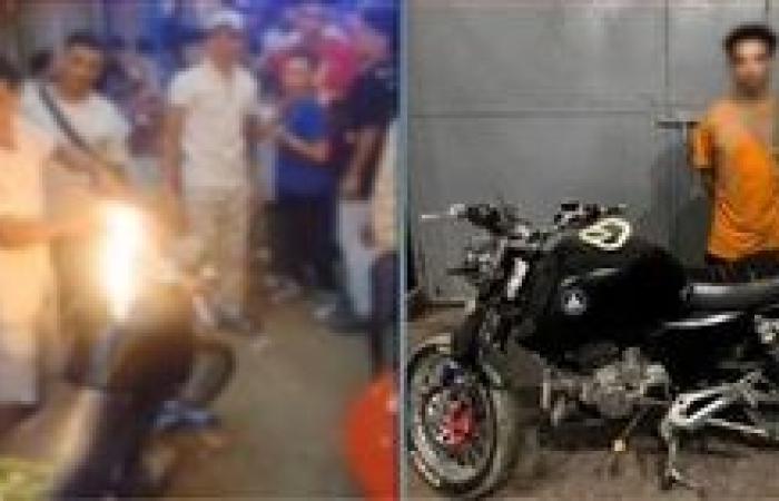ضبط المتهم بإشعال النار في دراجته ابتهاجا بحفل زفاف في الخصوص