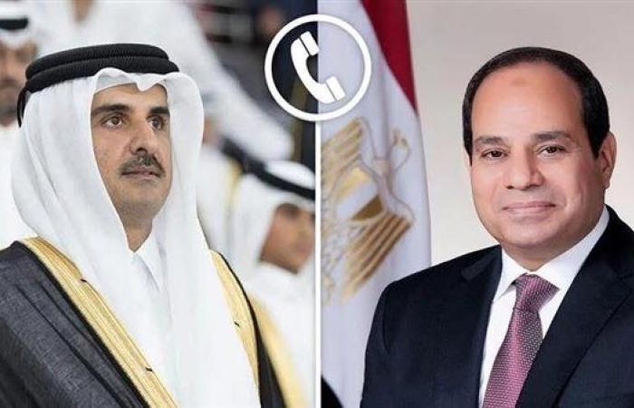 الرئيس السيسى يؤكد للأمير تميم بن حمد رفض مصر القاطع لأي انتهاك يمس سيادة دولة قطر