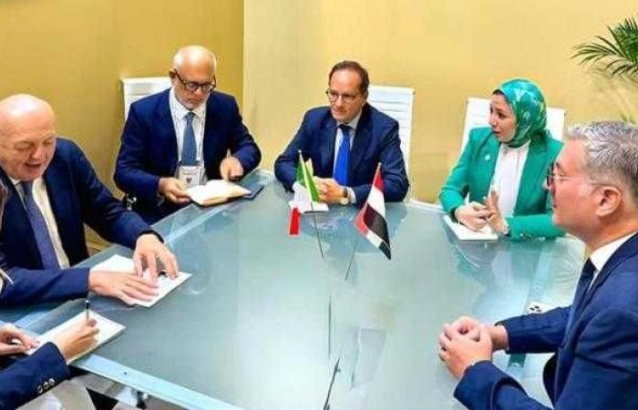 وزير البترول والثروة المعدنية يشهد جلسة مباحثات مع وزير البيئة وأمن الطاقة الإيطالي