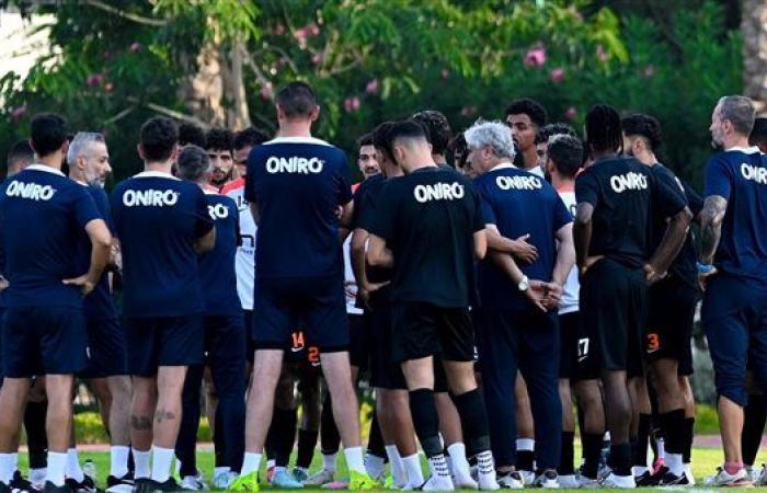 تدريبات فنية للاعبى الزمالك استعدادًا لمواجهة المصرى