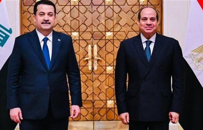 السيسي ورئيس وزراء العراق يبحثان تعزيز التعاون التجاري والاقتصادي