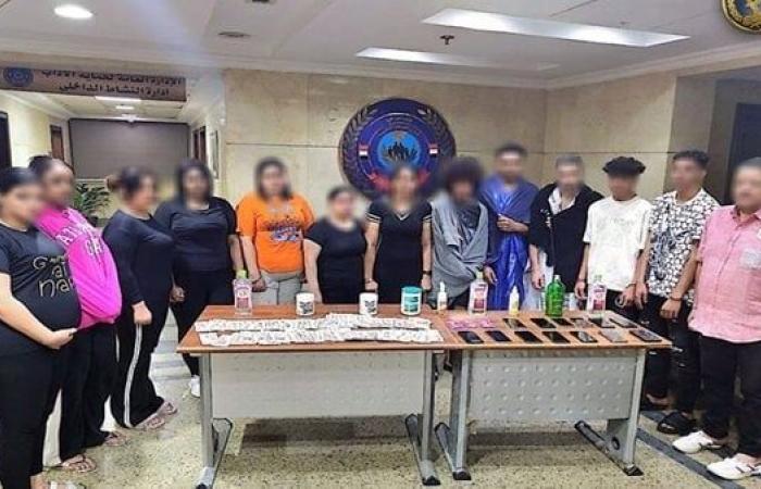 القبض على مدير نادي صحي و12 آخرين بتهمة ممارسة أعمال منافية للآداب بالنزهة