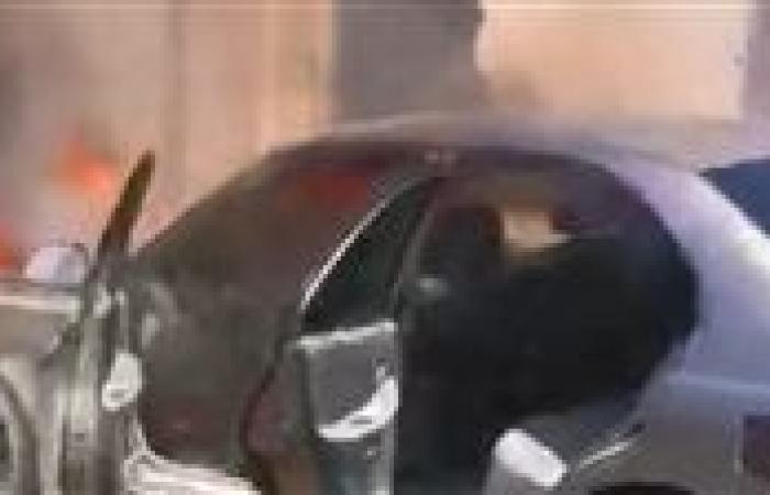حريق سيارة ملاكي بجوار مسجد عبدالرحيم القنائي دون إصابات