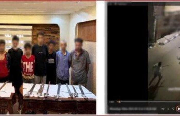 أسلحة بيضاء وعصي خشبية.. الداخلية تضبط أبطال فيديو «مشاجرة الغربية»