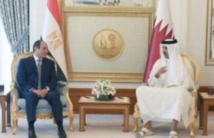 الرئيس السيسى وأمير قطر يؤكدان أهمية تشكيل جبهة موحدة لحماية الأمن القومى العربى