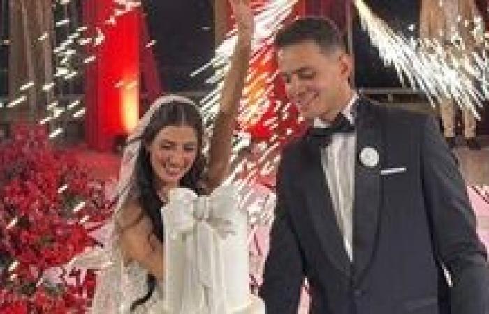 المستشار أحمد الحناوي يهنئ النقيب عمر عناني وعروسه ميرنا مصيلحي بمناسبة الزفاف السعيد