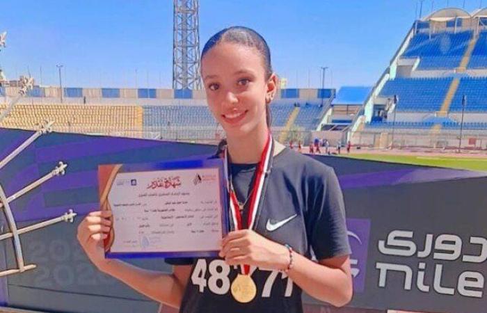 «مرنا أحمد» ابنة القليوبية تحصد ذهبية بطولة الجمهورية للوثب الطويل
