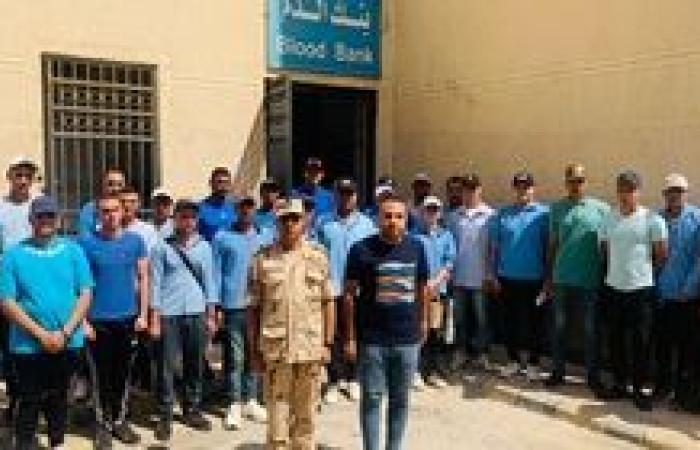 استمرار حملات طلاب التربية العسكرية بجامعة كفر الشيخ للتبرع بالدم للمستشفى الجامعي