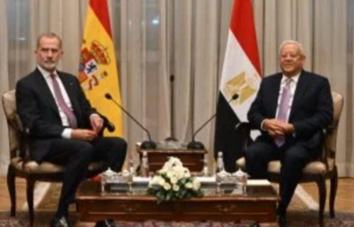 رئيس مجلس النواب يستقبل الملك فيليب السادس ملك إسبانيا