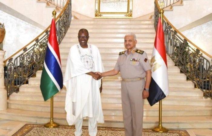 الفريق أول عبد المجيد صقر يبحث مع وزير دفاع جامبيا سبل دعم علاقات التعاون العسكري