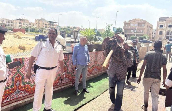 جهاز مدينة الشروق ينفذ حملة  مكبرة لرفع الإشغالات من مولات جوهرة الشروق وبانوراما والجامعة