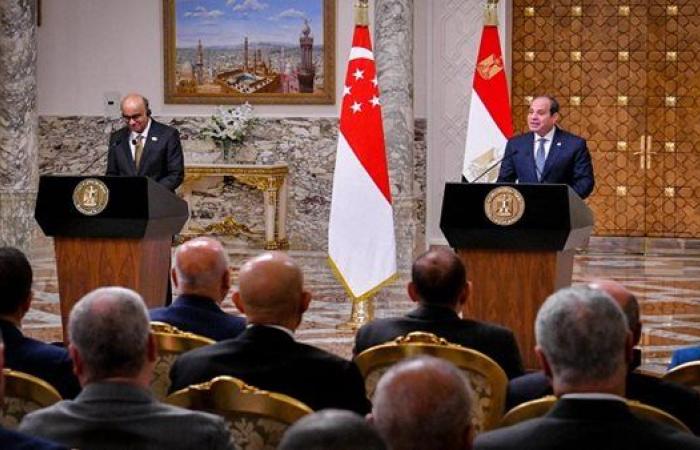 السيسي ونظيره السنغافوري يشهدان توقيع عدد من مذكرات التفاهم ويعقدان مؤتمرًا صحفيًا (فيديو)