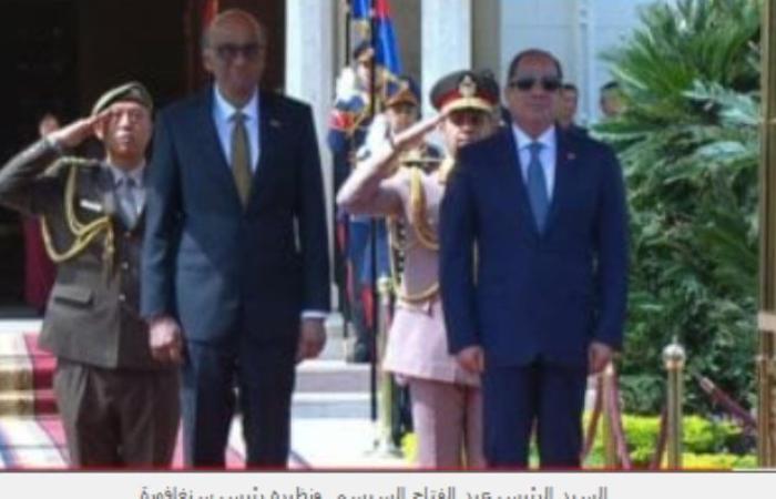 الرئيس السيسى يستقبل رئيس جمهورية سنغافورة بقصر الاتحادية