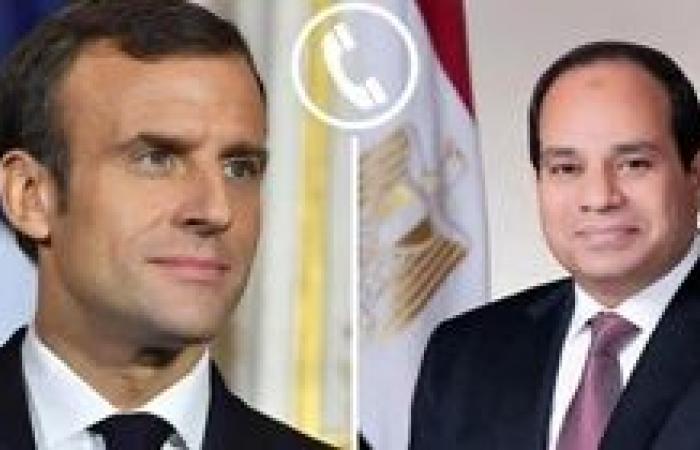 الرئيس السيسي يتلقي اتصالًا هاتفيًا من إيمانويل ماكرون