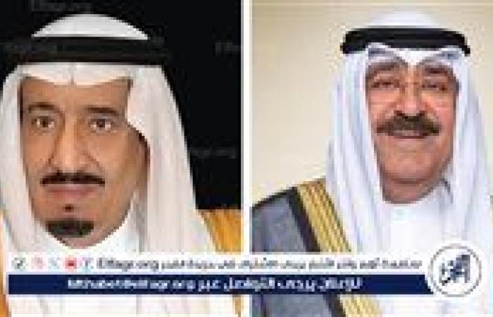 أمير الكويت يهنئ خادم الحرمين الشريفين بمناسبة اليوم الوطني الخامس والتسعين للمملكة
