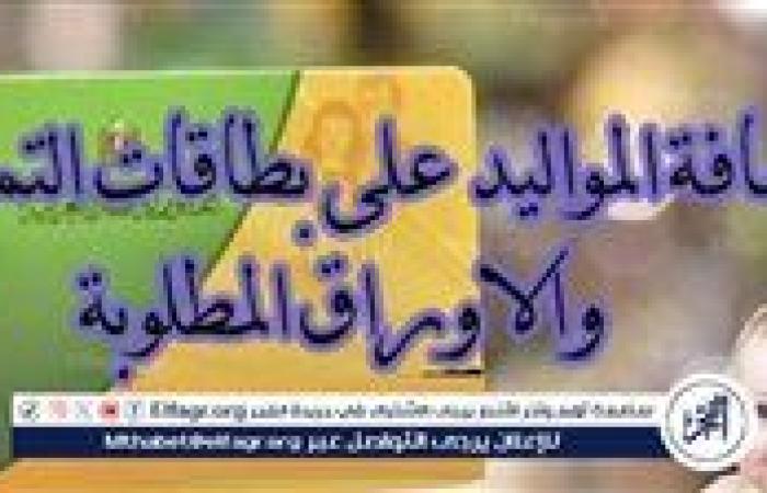 عاجل - خطوات وشروط إضافة المواليد على بطاقة التموين 2025 عبر بوابة مصر الرقمية